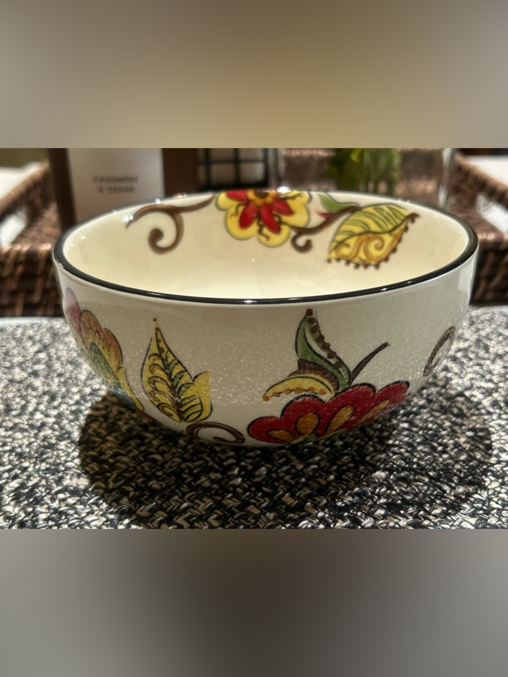 Tabletops Unlimited Caprice Soup/Cereal Bowl Floral España Lifestyle Handcrafted